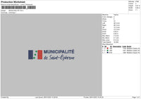 Municipalite Embroidery File 6 sizes