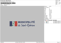 Municipalite Embroidery File 6 sizes