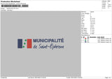 Municipalite Embroidery File 6 sizes