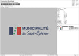 Municipalite Embroidery File 6 sizes