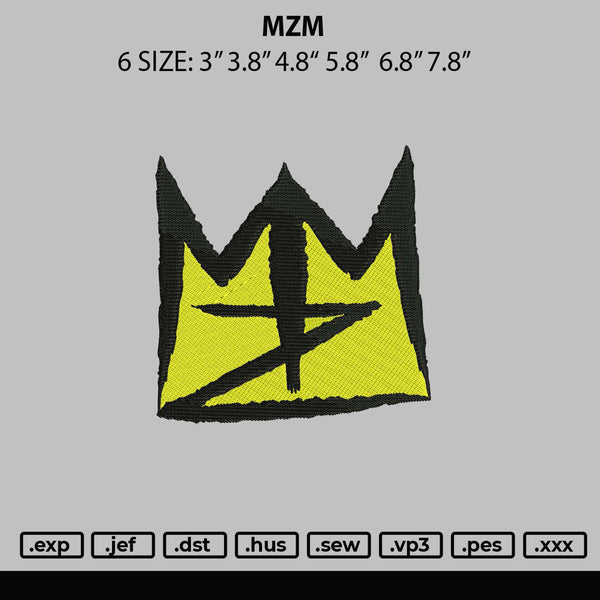Mzm Embroidery File 6 sizes
