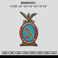 Mariscos C Embroidery File 6 sizes