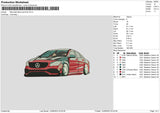 Mercedes B Sportcar Embroidery File 6 sizes