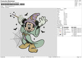 Mickey Halloween 23 Embroidery File 6 sizes