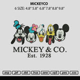 Mickeyco Embroidery File 6 sizes