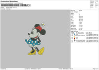 minnie flower Embroidery