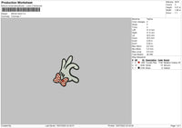 Minnie Hand Embroidery File 6 sizes