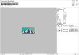 Mountain L Embroidery File 6 sizes