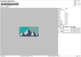 Mountain L Embroidery File 6 sizes