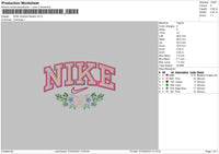 Nike 2 Outline Flowers