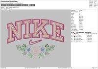 Nike 2 Outline Flowers