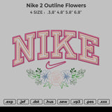 Nike 2 Outline Flowers