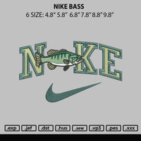 Nike Bass Embroidery File 6 sizes