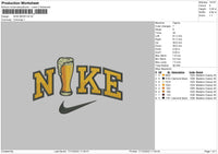 Nike Beer Embroidery File 6 sizes