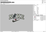 Nike Black Dragon Embroidery File 6 sizes
