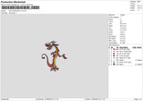 Dragon V3 Embroidery File 6 sizes