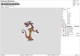 Dragon V3 Embroidery File 6 sizes