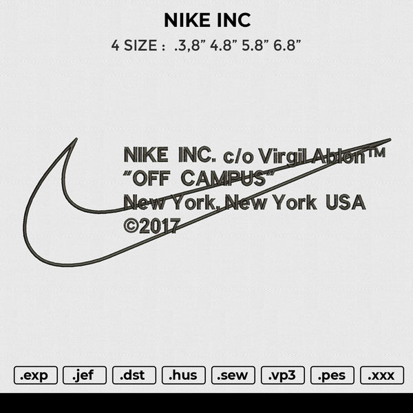 Nike Inc Embroidery