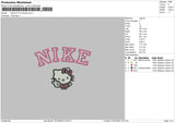 Nike Kitty Peace Embroidery File 6 sizes