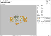 Nike Lady Embroidery File 6 sizes