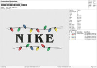 Nike Lamp Xmas Embroidery