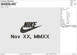 NIKE NOV Embroidery