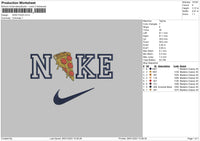 Nike Pizza Embroidery File 6 sizes