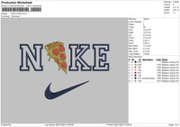 Nike Pizza Embroidery File 6 sizes