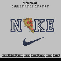Nike Pizza Embroidery File 6 sizes