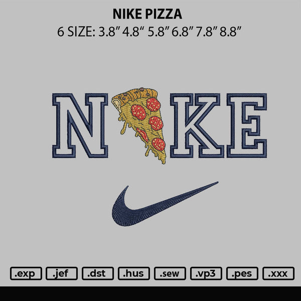 Nike Pizza Embroidery File 6 sizes