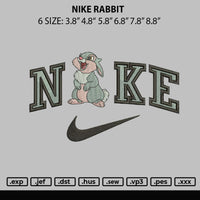 Nike Rabbit Embroidery File 6 sizes