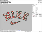 Nike Red Cow Pattern Embroidery