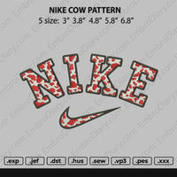 Nike Red Cow Pattern Embroidery