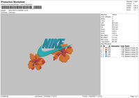 Nike Red Flowers