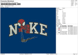 Nike Spider V5 Embroidery File 6 sizes