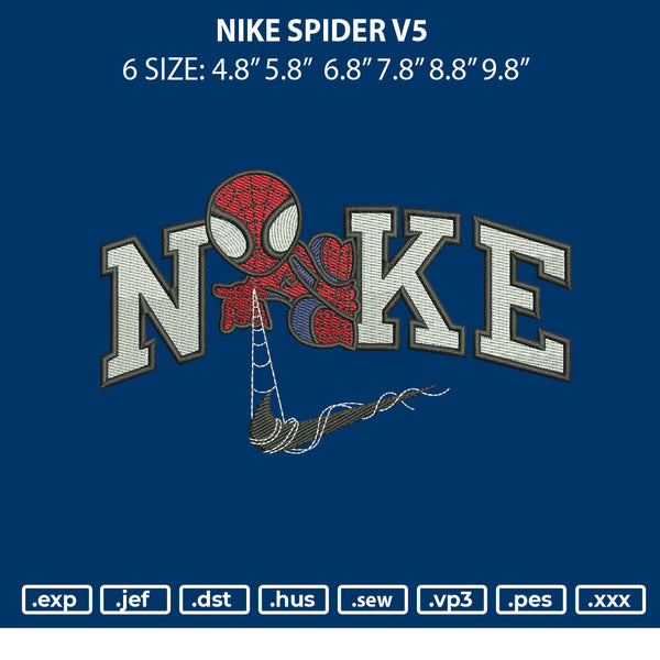 Nike Spider V5 Embroidery File 6 sizes