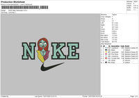 Nike Sally Halloween Embroidery File 6 sizes
