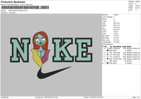 Nike Sally Halloween Embroidery File 6 sizes