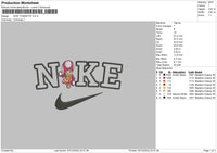 Nike Toadette Embroidery File 6 sizes