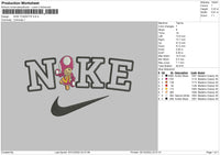 Nike Toadette Embroidery File 6 sizes