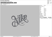 Nike Typography Embroidery File 6 sizes