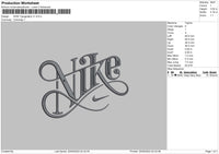 Nike Typography Embroidery File 6 sizes