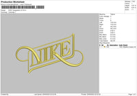 Nike Typography V2 Embroidery File 6 sizes