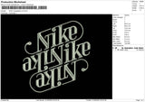 Nike Typography V3 Embroidery File 6 sizes