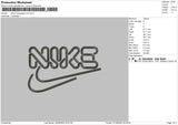 Nike Typography V4 Embroidery File 6 sizes