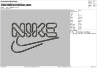 Nike Typography V4 Embroidery File 6 sizes