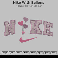 Nike With Ballons Embroidery
