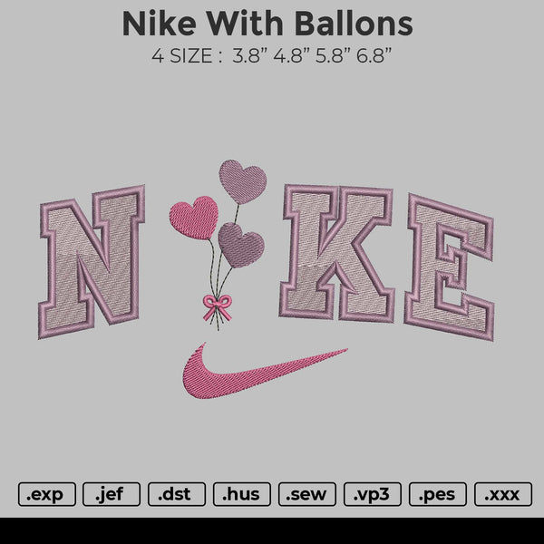 Nike With Ballons Embroidery