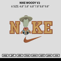 Nike Woody v2 Embroidery File 6 sizes