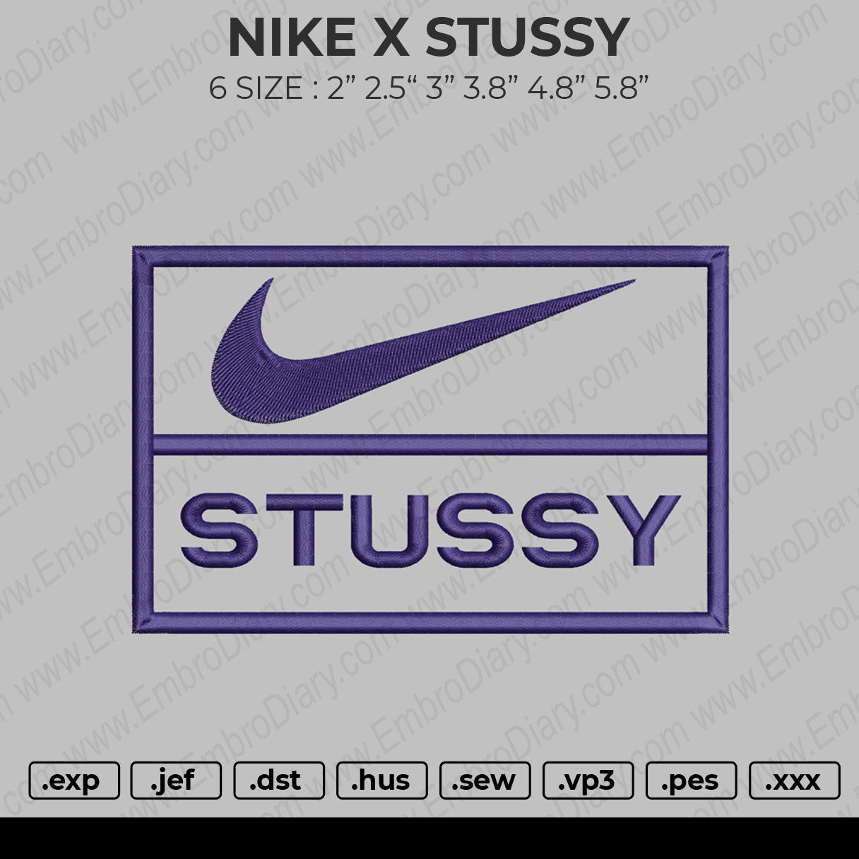 Nike X Stussy Embroidery – embroiderystores